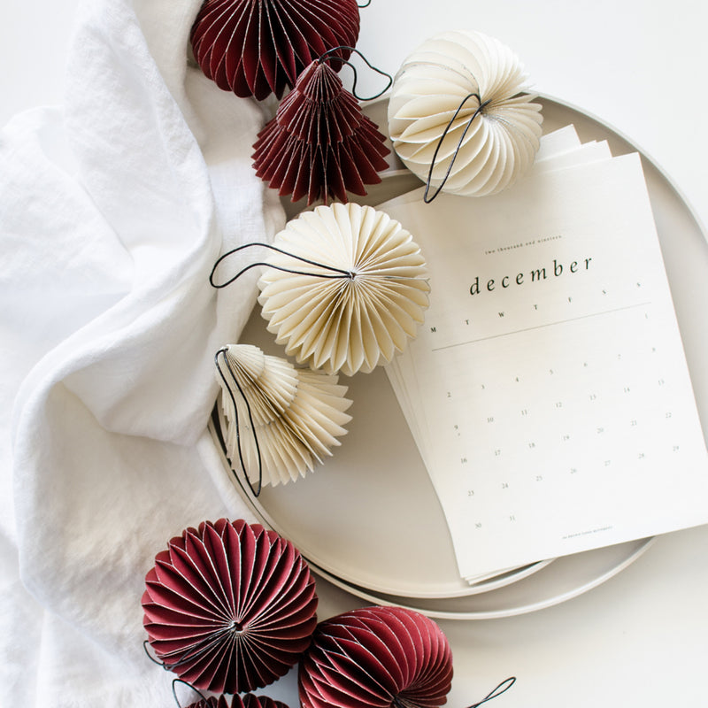 nordic rooms | ornament tree | red + glitter
