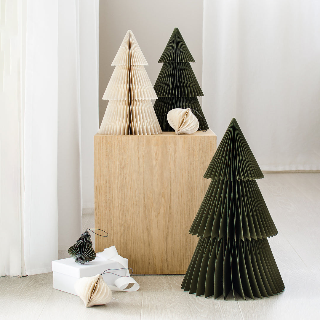 nordic rooms | christmas deluxe tree standing | white + glitter 31cm - seasonal