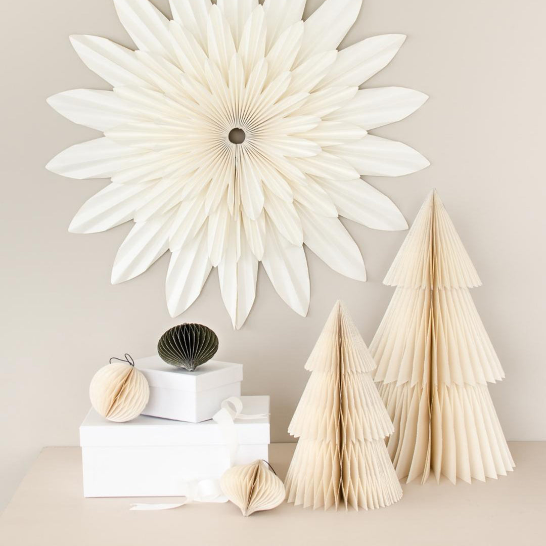 nordic rooms | christmas deluxe tree standing | white + glitter 31cm - seasonal