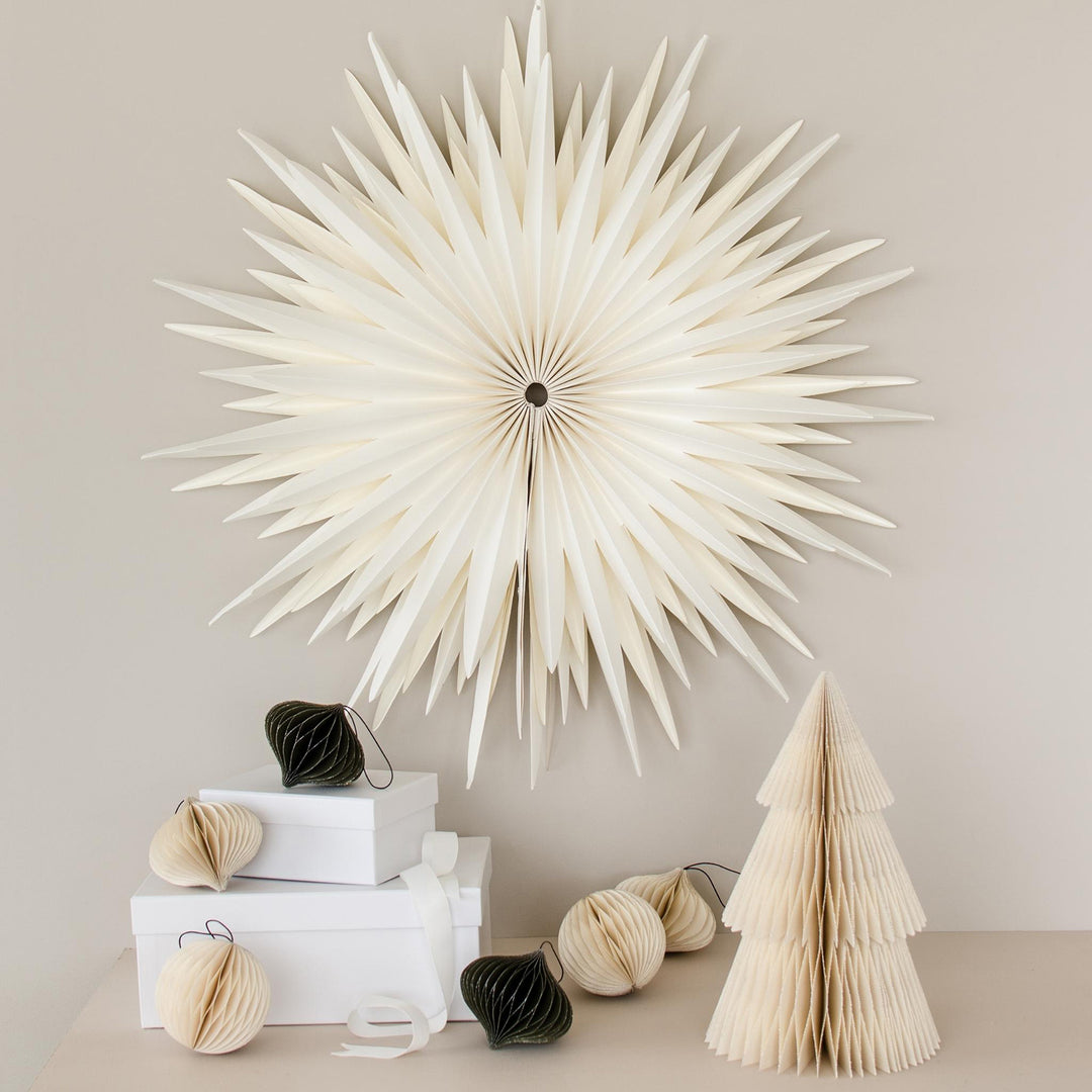 nordic rooms | christmas deluxe tree standing | white + glitter 31cm - seasonal