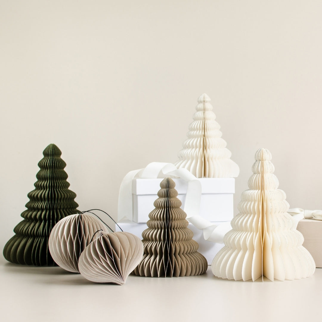 nordic rooms | christmas tree standing | white + glitter 20cm - seasonal