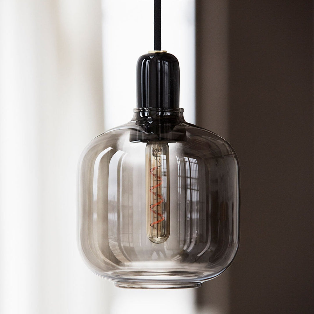 normann copenhagen | amp pendant lamp | smoke + black | small - EX DISPLAY