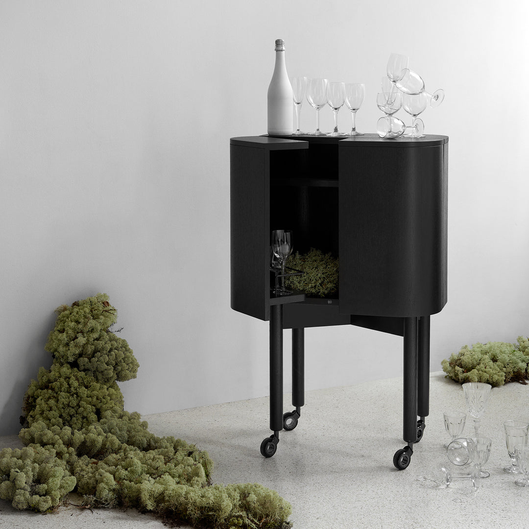 northern | loud bar cabinet | black painted oak