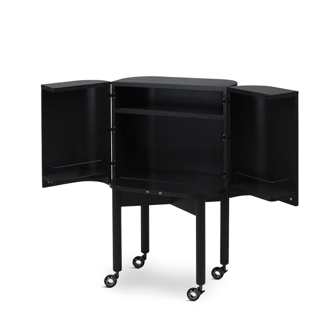 northern | loud bar cabinet | black painted oak