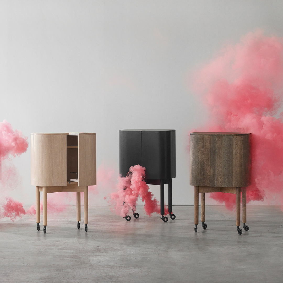 northern | loud bar cabinet | black painted oak