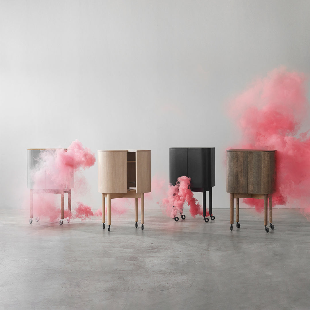 northern | loud bar cabinet | smoked oak + aluminium front