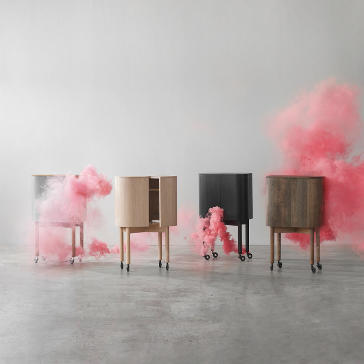 northern | loud bar cabinet | smoked oak + aluminium front