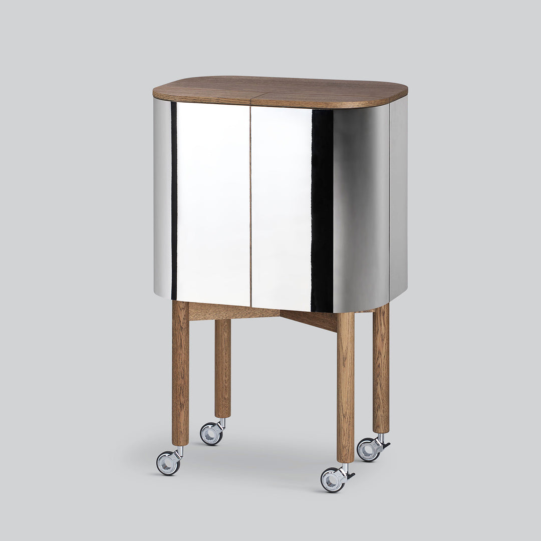 northern | loud bar cabinet | smoked oak + aluminium front