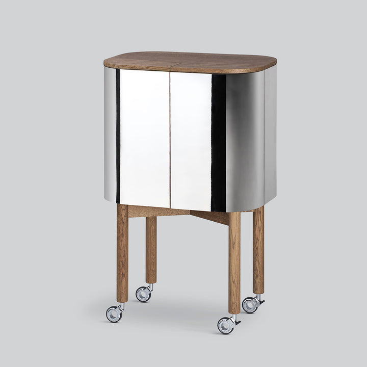 northern | loud bar cabinet | smoked oak + aluminium front