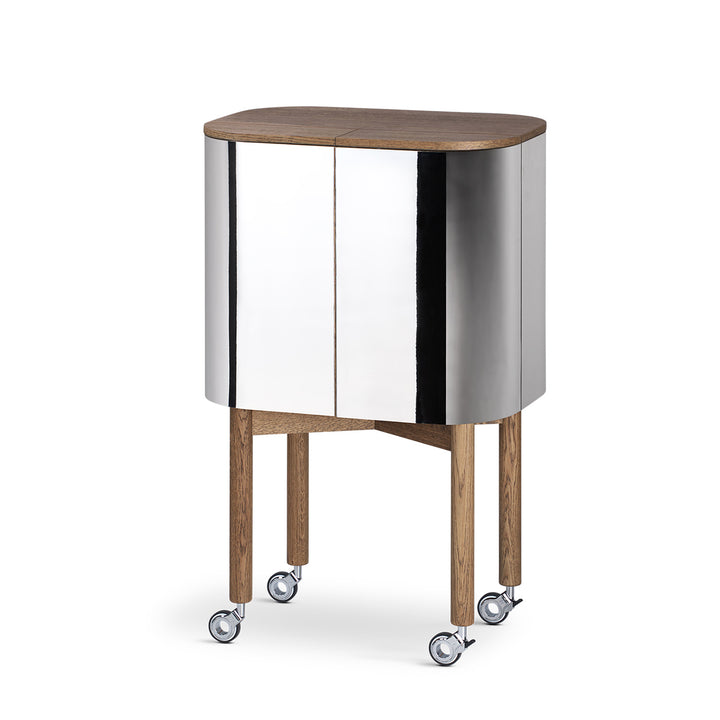northern | loud bar cabinet | smoked oak + aluminium front