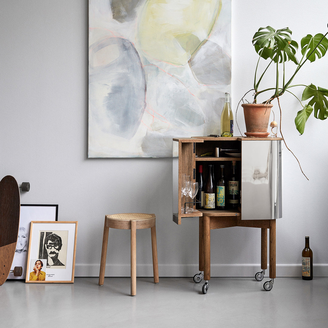 northern | loud bar cabinet | smoked oak + aluminium front