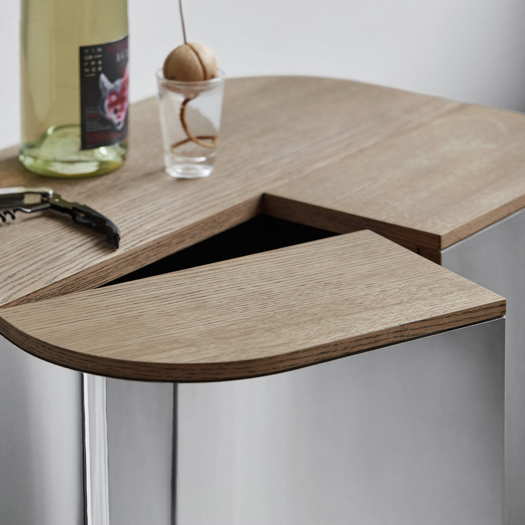 northern | loud bar cabinet | smoked oak + aluminium front