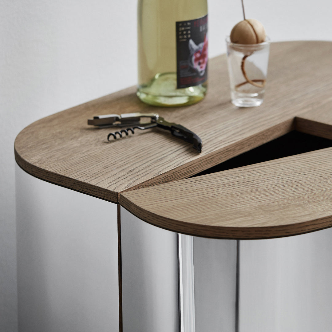 northern | loud bar cabinet | smoked oak + aluminium front