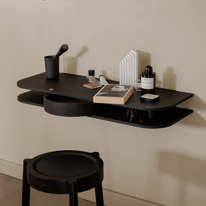 northern | valet wall console | black painted oak