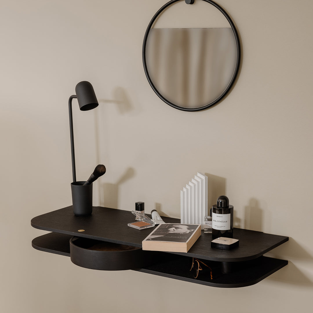 northern | valet wall console | black painted oak