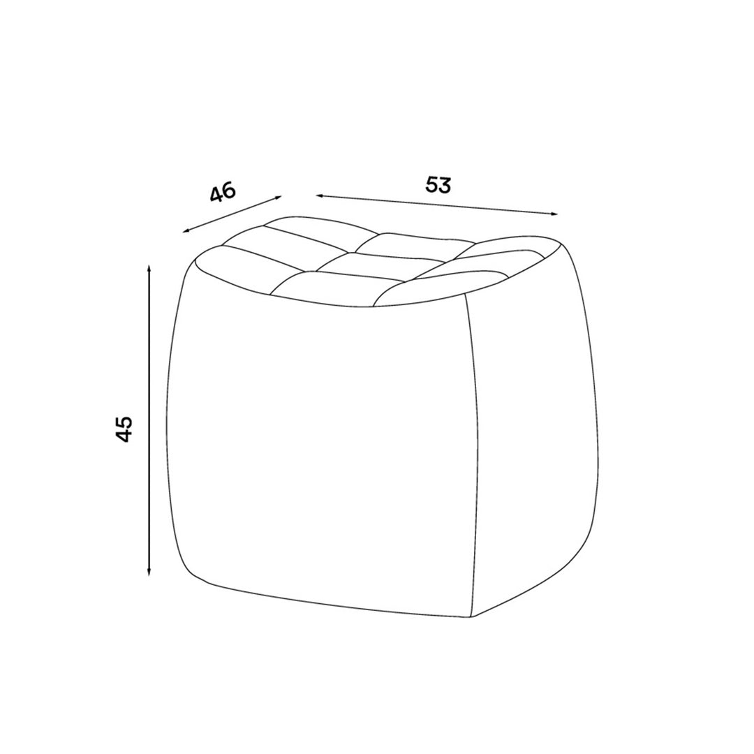 northern | yam pouf small | brandy leather - LC