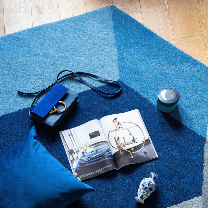 puik | iso hexagon floor rug 200x142cm | blue - LC