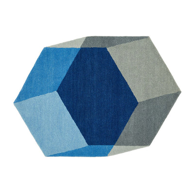 puik | iso hexagon floor rug 200x142cm | blue - LC