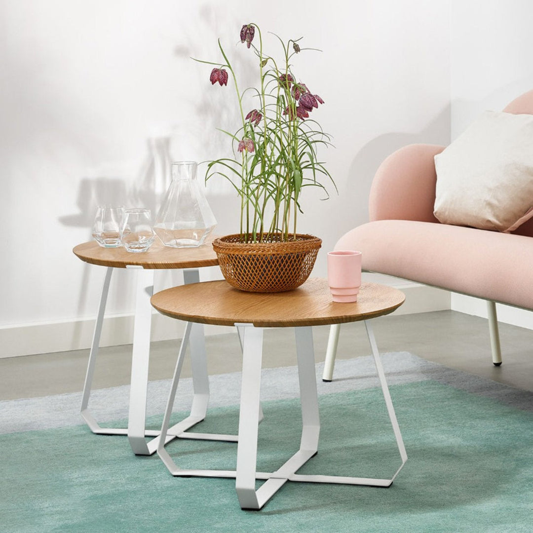 puik | shunan table low | white + natural - LC