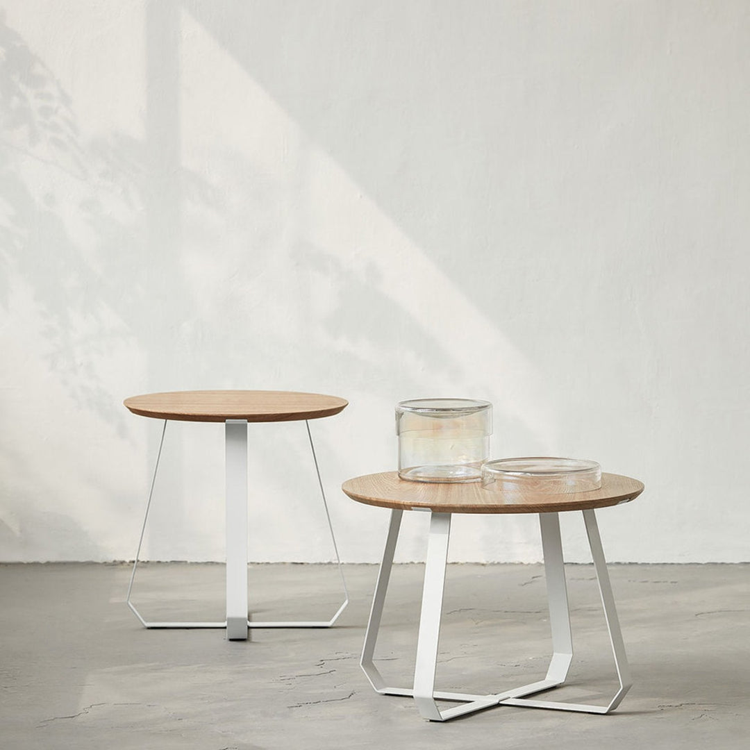 puik | shunan table low | white + natural - LC