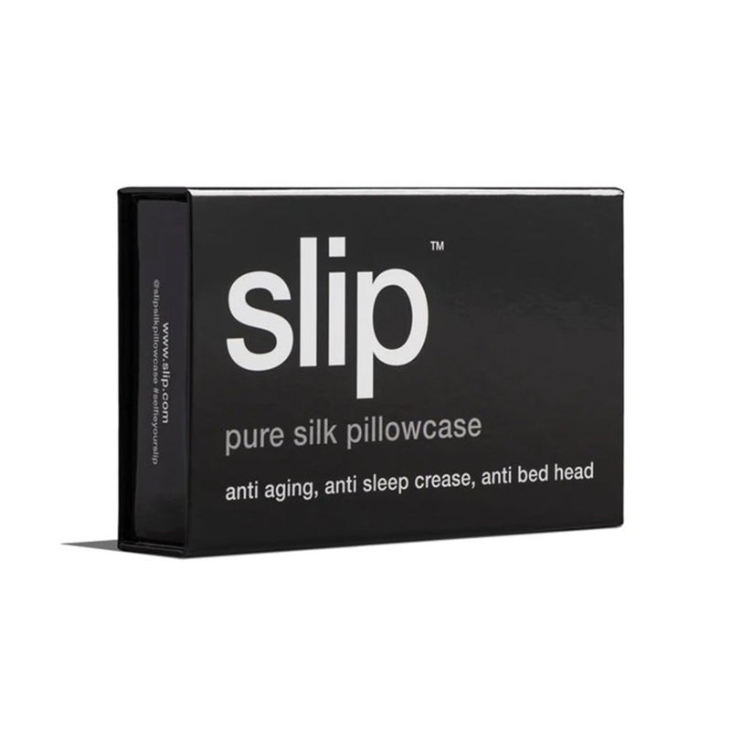slip | silk pillowcase | black