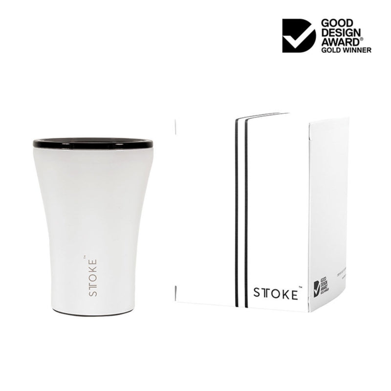 sttoke | ceramic reusable cup 8oz | angel white - LC
