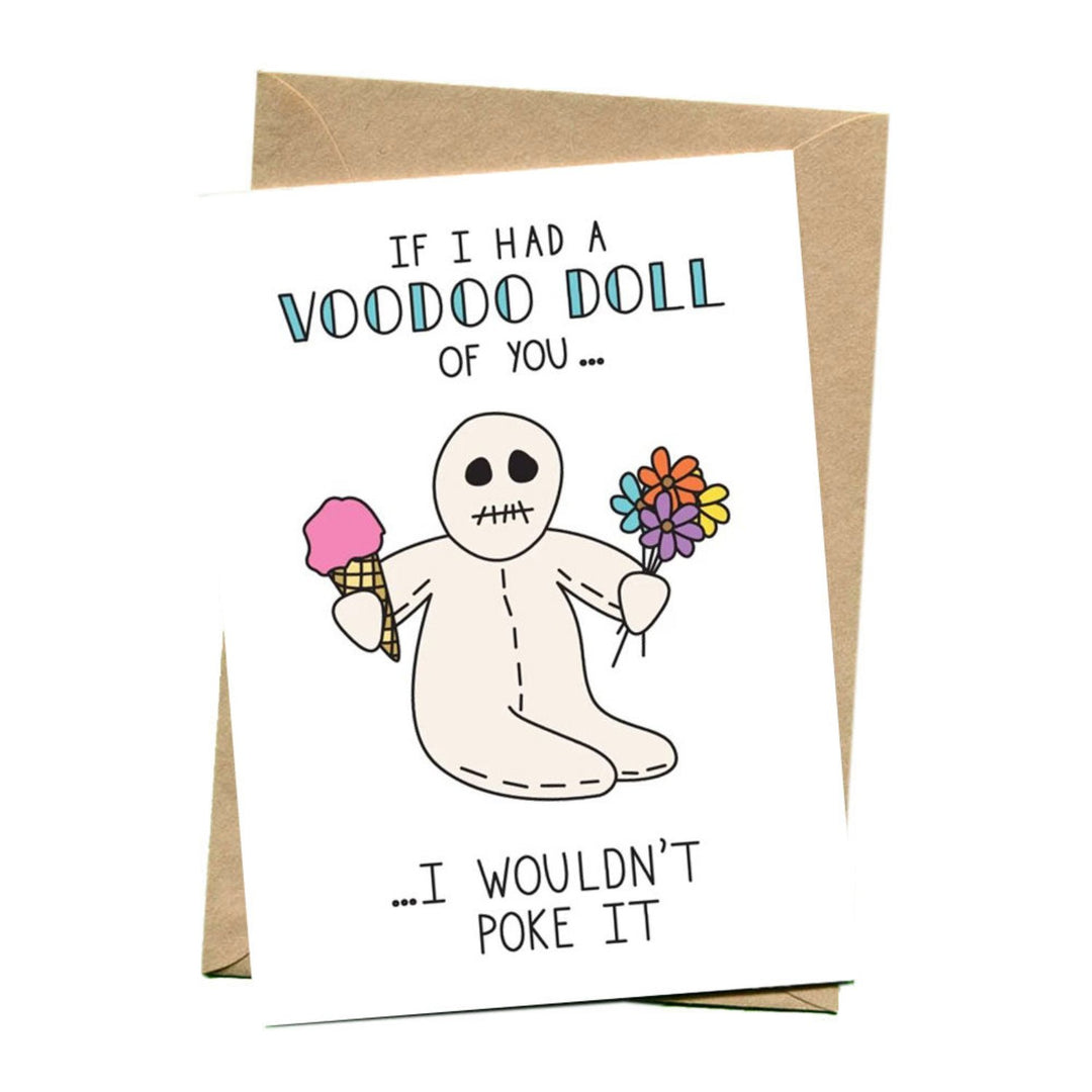 things by bean | greeting card | if i had a voodoo doll of you - LC