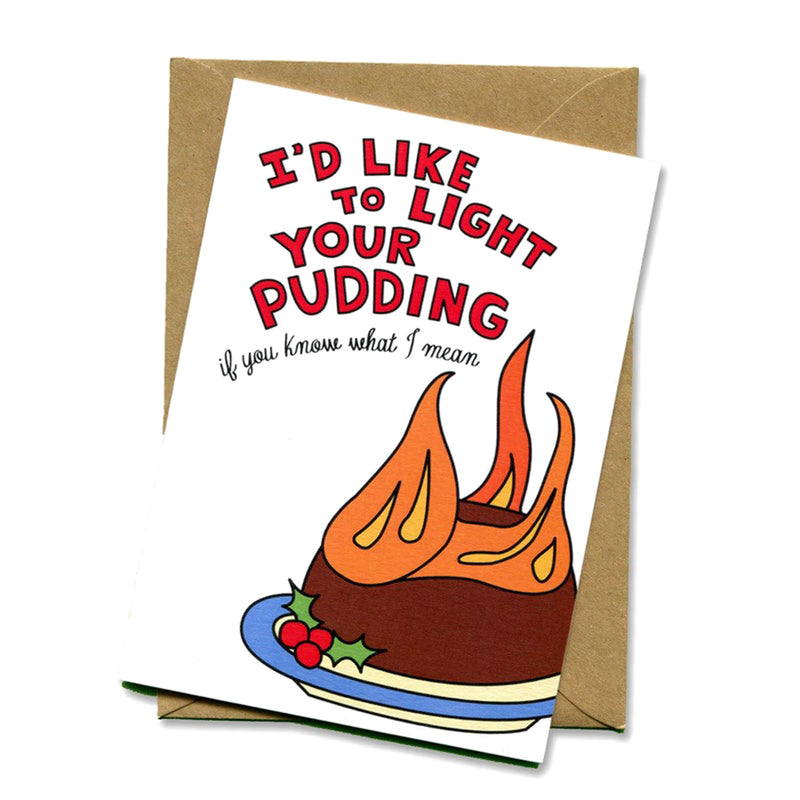 things by bean | christmas card | light your pudding - LC