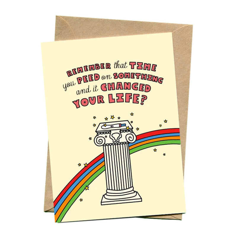 things by bean | greeting card | remember that time you peed