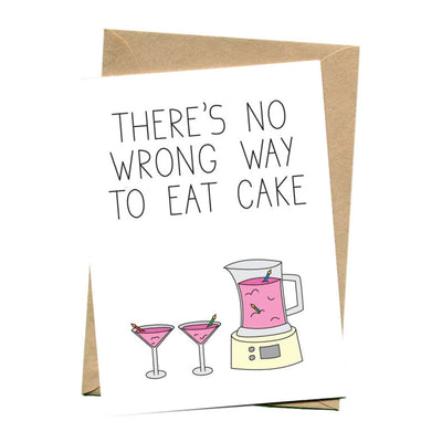 things by bean | greeting card | no wrong way to eat cake