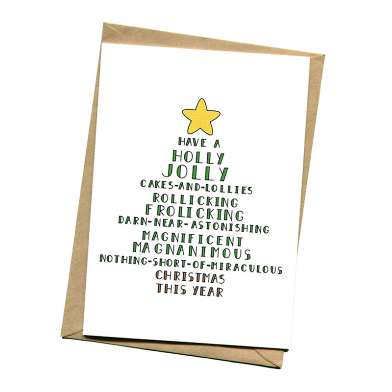 things by bean | christmas card | christmas tree poem - LC