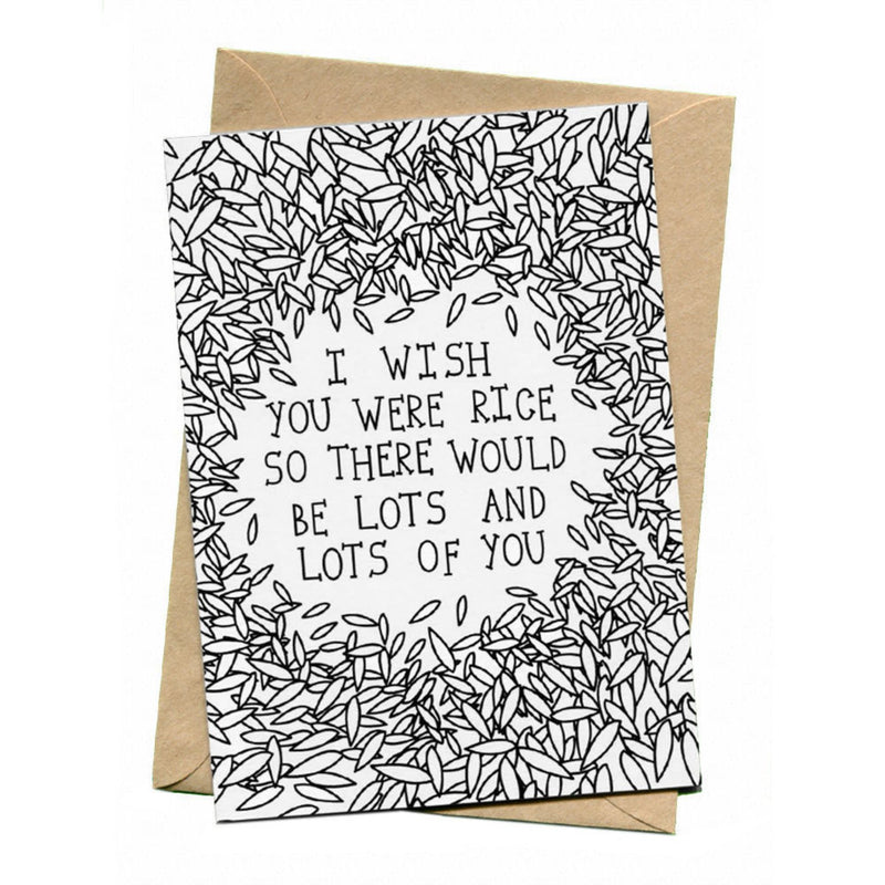 things by bean | greeting card | i wish you were rice