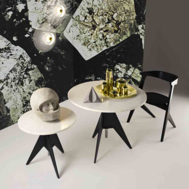 tom dixon | screw cafe table | white marble 90cm