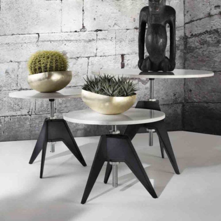 tom dixon | screw cafe table | white marble 90cm