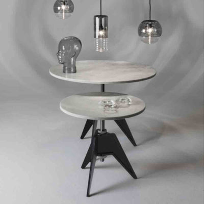 tom dixon | screw cafe table | white marble 90cm