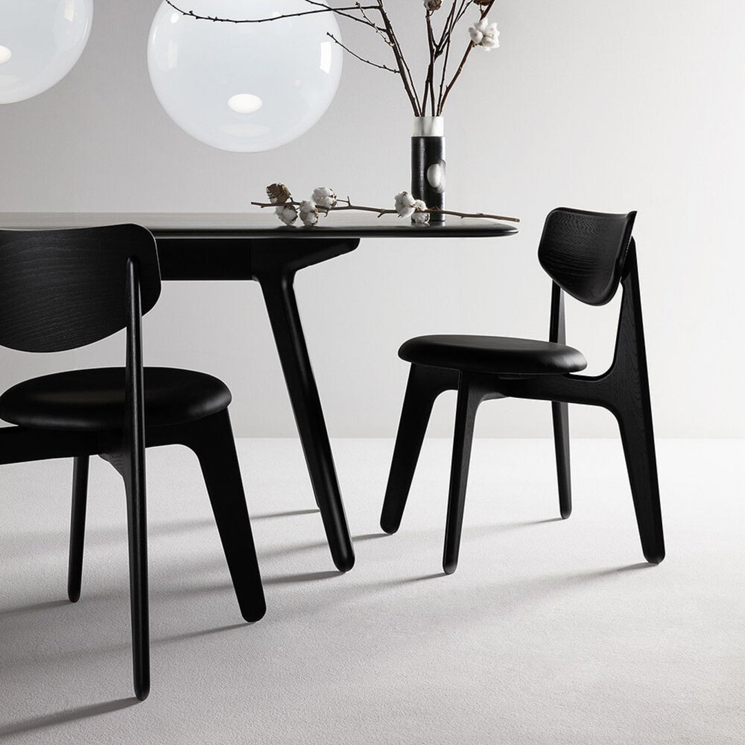 tom dixon | slab chair | black oak + leather