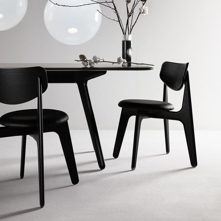 tom dixon | slab chair | black oak + leather