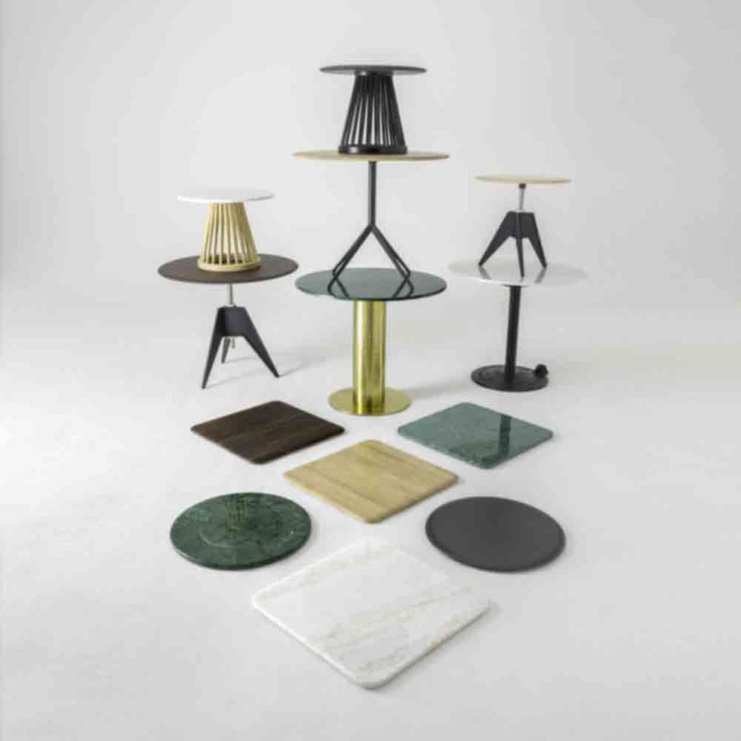 tom dixon | screw cafe table | white marble 90cm