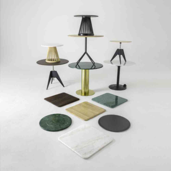 tom dixon | screw cafe table | white marble 90cm