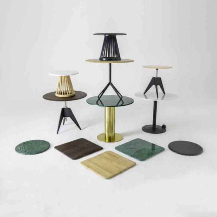 tom dixon | screw cafe table | white marble 90cm