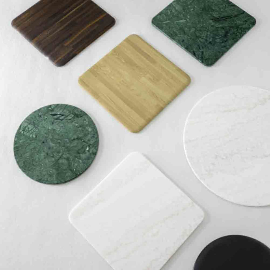 tom dixon | screw cafe table | white marble 90cm