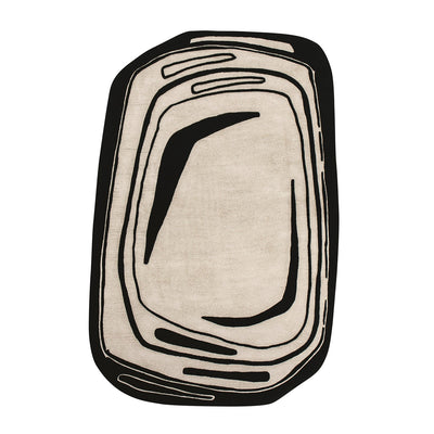 toulemonde bochart | fragment rug | black and white 250x350cm