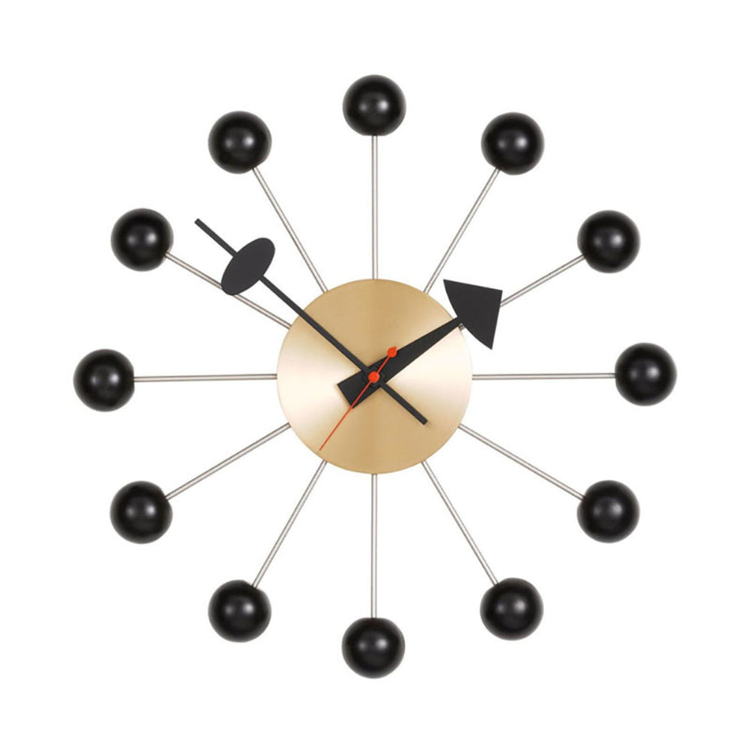 vitra | george nelson ball clock | black + brass