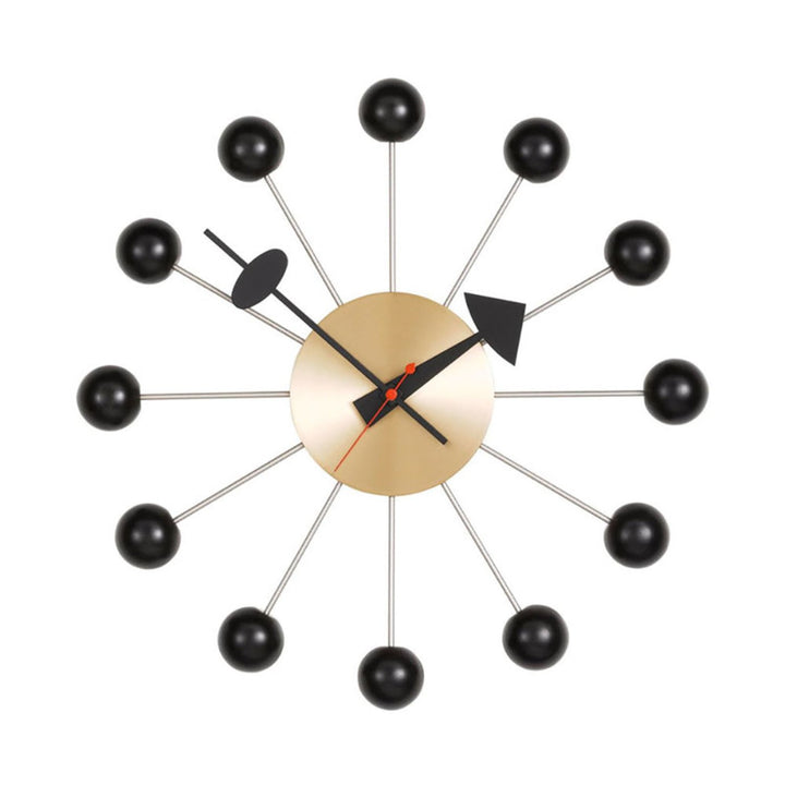 vitra | george nelson ball clock | black + brass
