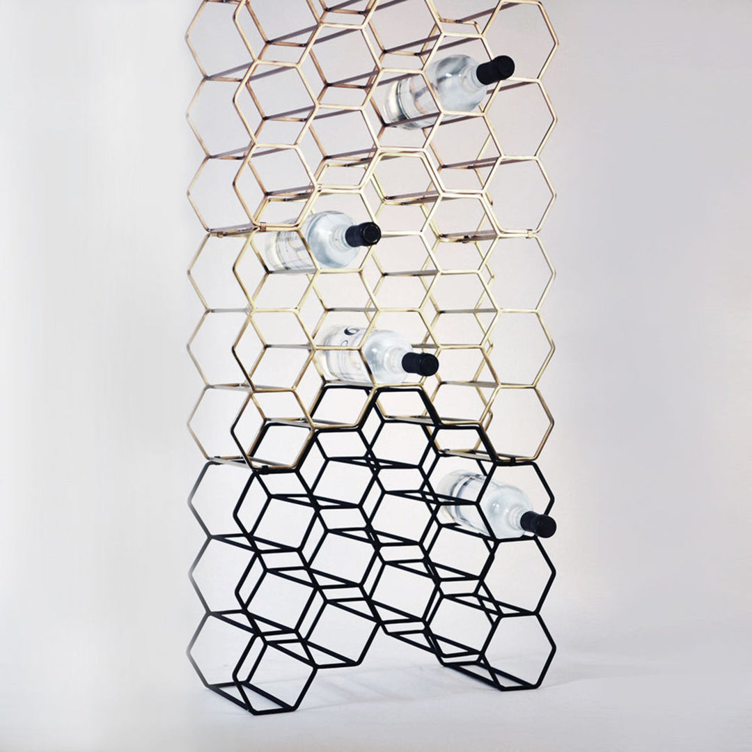 xlboom | pico wine rack | 15 bottle | brass - LC