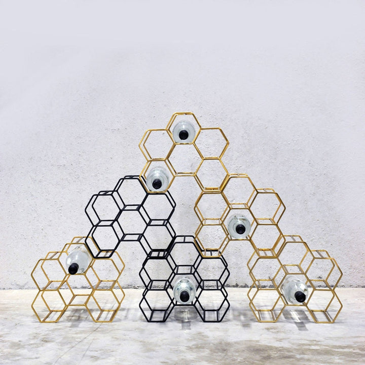 xlboom | pico wine rack | 6 bottle | brass - LC