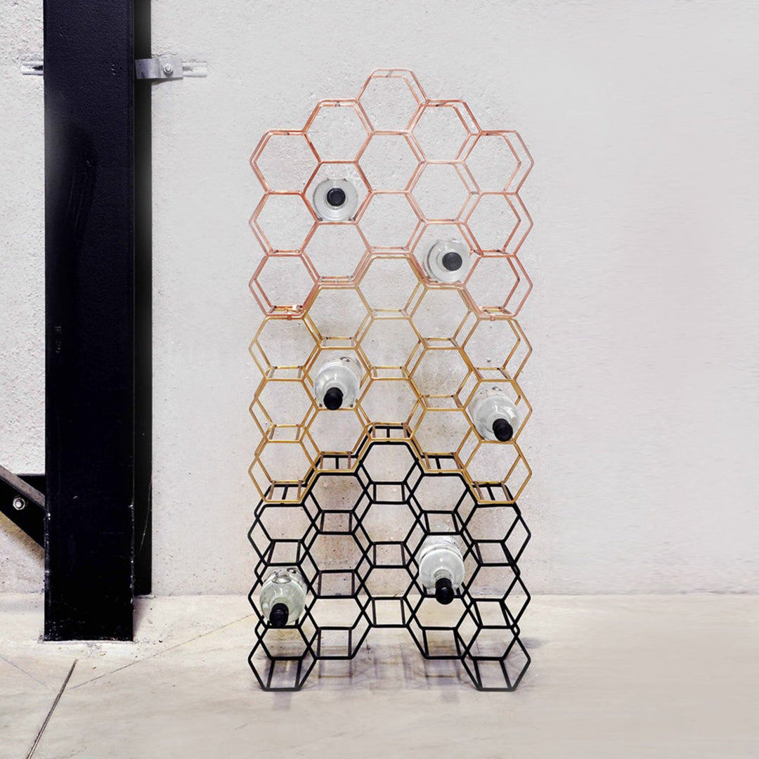 xlboom | pico wine rack | 15 bottle | brass - LC