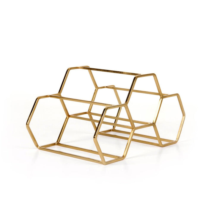 xlboom | pico wine rack | 3 bottle | brass - LC