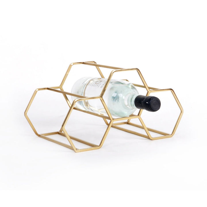 xlboom | pico wine rack | 3 bottle | brass - LC