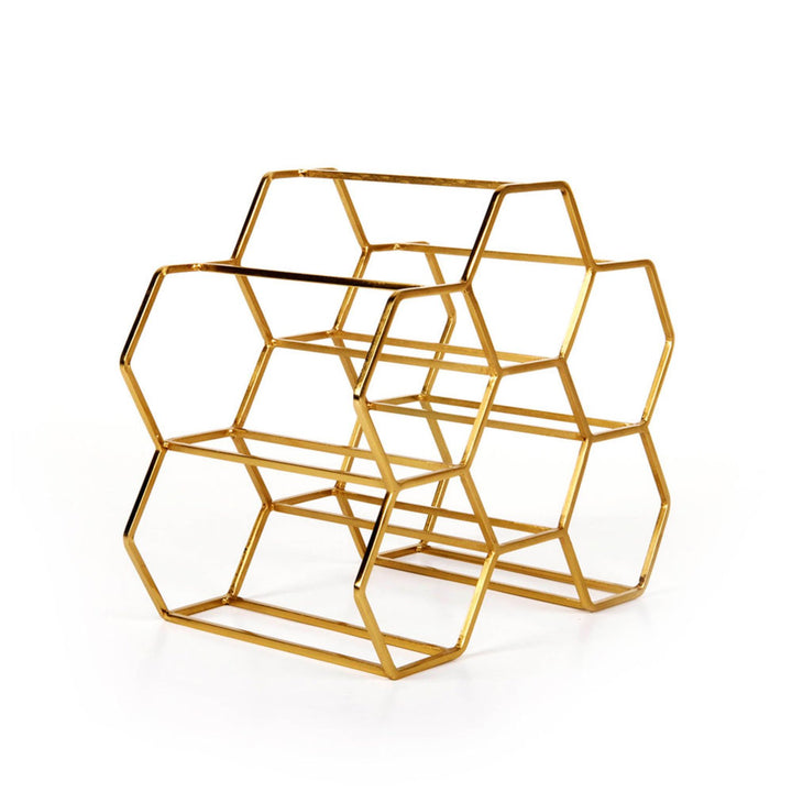 xlboom | pico wine rack | 6 bottle | brass - LC